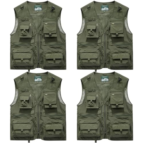 Chaleco de pesca para trucha transpirable y casual con cuello en V 3