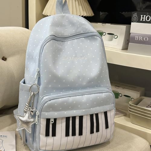 Mochila de lunares espaciosa para llevar libros sin dolor de espalda 8