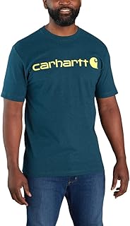 Mens Loose Fit Heavyweight Short-Sleeve Logo Graphic T-Shirt