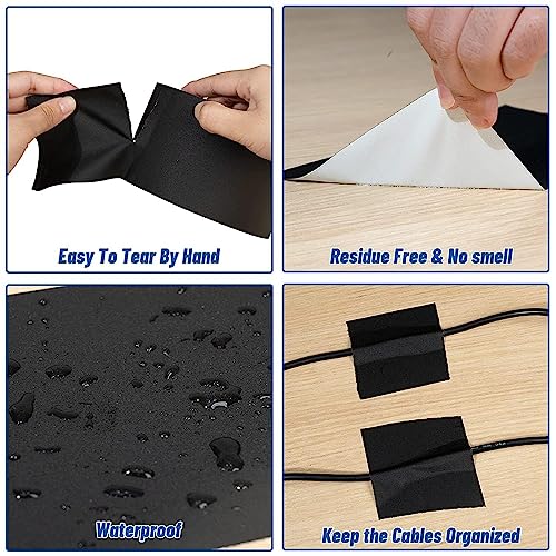 Image of 4 Pack Black Grade Gaffer Tape 4 Inch x 30 Yards, Floor Tape for Electrical Cords Cable Tape, Waterproof Rubber Adhesive No Residue Non-Reflective Matte Finish Gaff Tape, Multipurpose Gaffers Tape