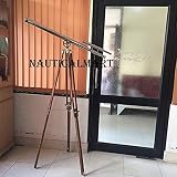 NauticalMart Solid Brass Nickel Griffith Astro Nautical Telescope with Tripod Stand 64"