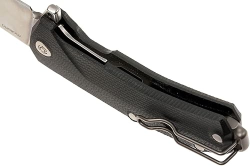 Miniatura 5 de Cuchillo plegable LionSTEEL KUR EDC Sleipner acero lavado a piedra hoja