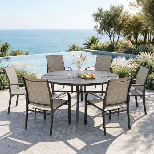 MIXPATIO 7pc Patio Dining Set, 54