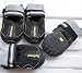 Colorfulhouse Waterproof Pet Boots for Medium to Large Dogs Labrador Husky Shoes 4 Pcs (Black, 7 (3.1"x2.7"))