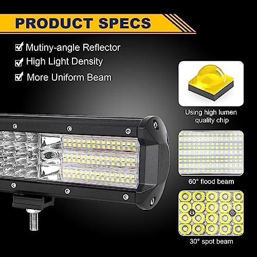 Barra LED 4x4 de 57cm proyector de trabajo 12V 24V impermeable para coche y camion 570W 3