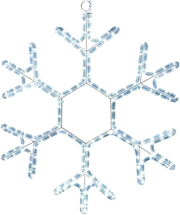 イルミネーション 屋外用 モチーフライト 雪の結晶 60×50cm 青/白