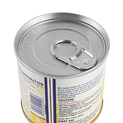 My Shaldan Japanese Room/Car Limonene Gel Natural Air Freshener Cans, Lemon Scent, 80G #TOP2
