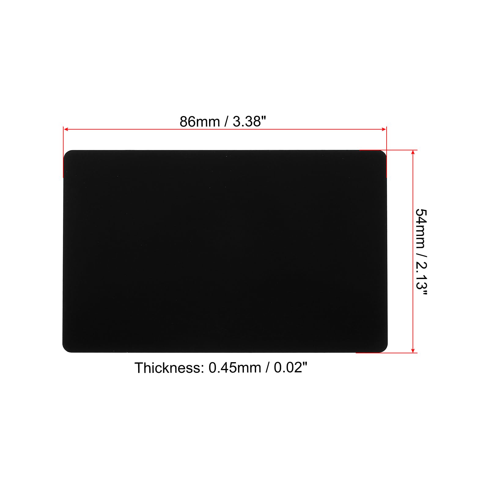 PATIKIL 0.45mm Metal Business Cards, 20 Pack Blank Name Card Laser Engraving Aluminum for DIY Gift Cards Black - Image 2