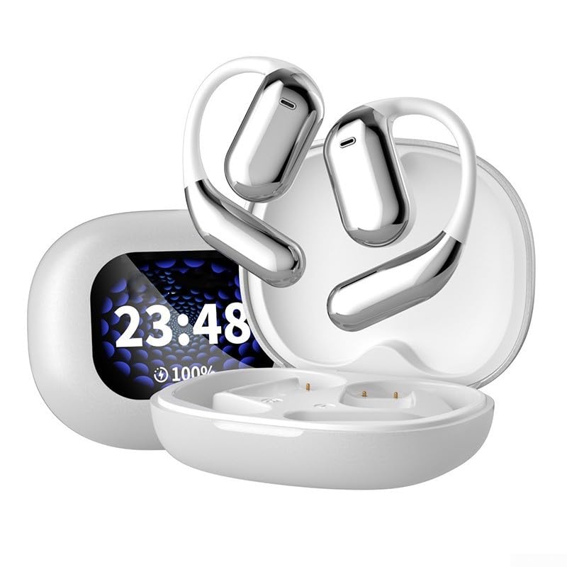 Auriculares inalámbricos Q16Pro gris con pantalla táctil e impermeabilidad IPX5 2