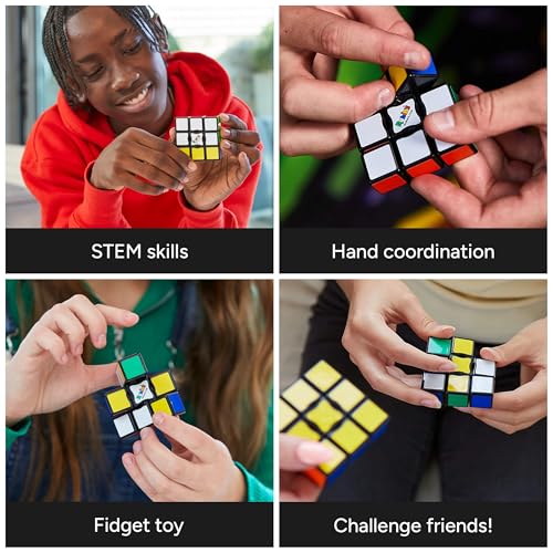 Image of Rubik's Cube, Edge, 3x3x1 Cube for Beginners, Single Layer Puzzle Problem-Solving STEM Toy, Problem-Solving Brain Teaser, Easter Basket Stuffer, Fidget Toy for Ages 8 & Up