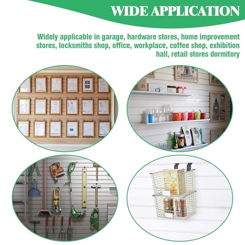 Image of 60Pcs Slatwall Utility Notch Hook Metal Slat Wall Display Hangers Picture Hook Slatwall Accessories for Photo Frame Painting Artworks Panel Pegboard Slat Grid Shelf Hanging Display (Black)