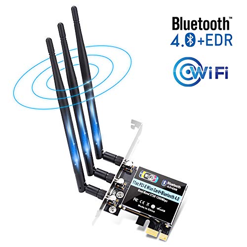 ZEXMTE Wireless Network Card AC1200Mbps WiFi PCIe Network Adapter Card 5GHz/2.4GHz Internet Network