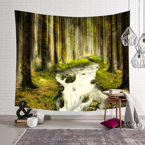 Tenture paysage forêt 150cm pour masquer un mur abîmé - 4