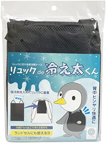 ファイン リュックde冷え太くん 背中 冷やす 子供 大人 ランドセル バック 保冷剤ケース 通勤通学 （ブラック） FIN-1051