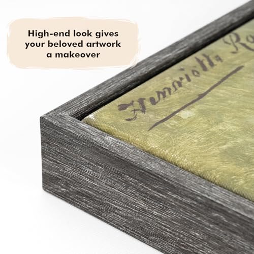 Image of Canvas Floater Frame for 8x8 Wedding Paintings,0.9 inch Deep,Gray