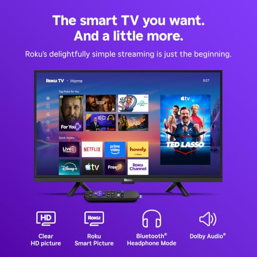 Roku 24-Inch Smart TV 2026 - Select Series, 720p HD TV - RokuTV | Flat Screen LED Television with Voice Remote, Wi-Fi & Bluetooth Headphone Mode - Streaming Live Local News Sports & Movies - Image 4