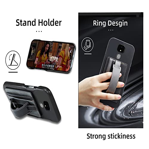 Mldwh For Ans Artia Ack2326 Case With Tempered Glass Screen Protector[2Pcs],Hide Telescopic Folding Kickstand/Stand Wallet Case Card Holder/Slots Shockproof Protective Cover (Black) #TOP1