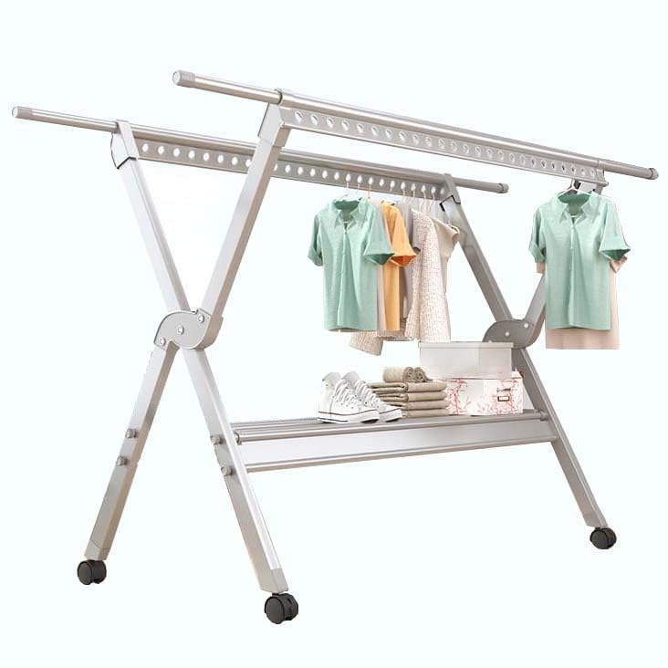 Étendoir à linge pliable et robuste en acier inoxydable de 155 cm