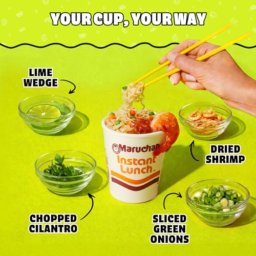 Image of Maruchan Instant Lunch Ramen Noodles, Lime Flavor with Shrimp - Japanese-Style Instant Noodle Soup, Easy Meal Ready in 3 Minutes - 2.25 Oz. (12 Pack)