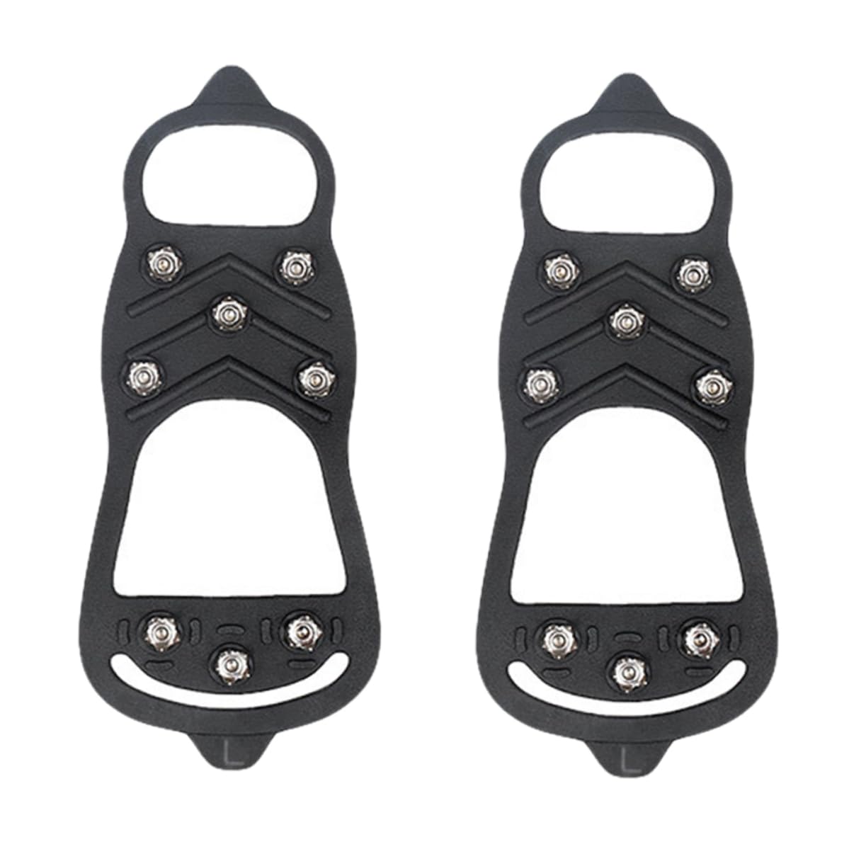 VALICLUD Non-Slip Ice Claws for Shoes Outdoor Cleats Flexible Practical Easy to Adjust Length