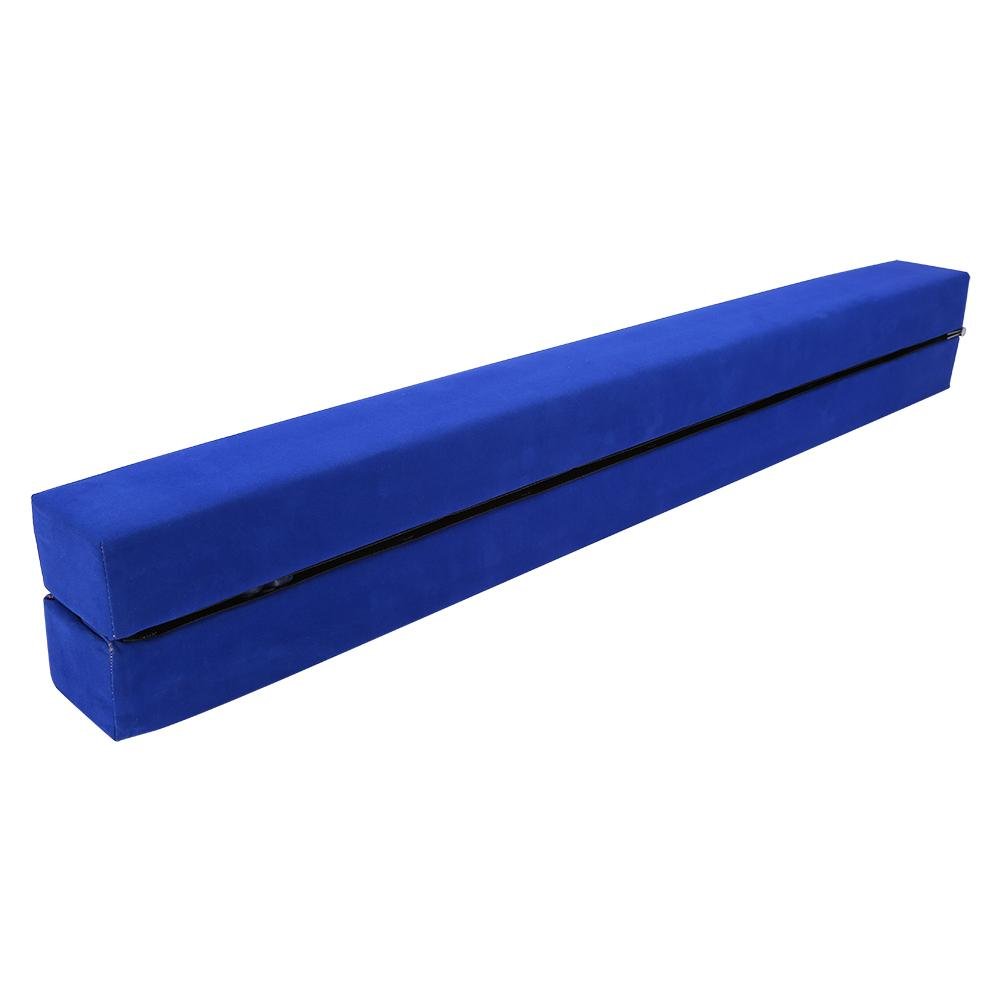 Wakects Viga de Equilibrio Plegable de Gimnasia, Ante Artificial de Madera, 110 x 15 x 10 cm, para Entrenamiento de Niños, Fitness en Casa