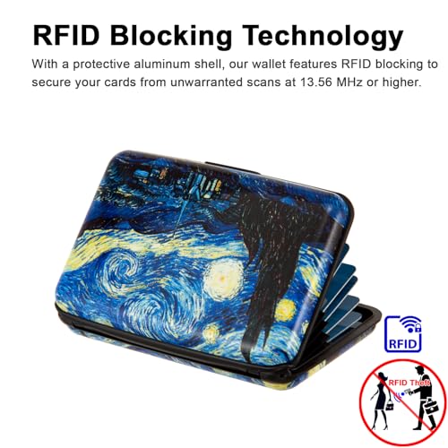 Image of Aluminum Wallet RFID Blocking Slim Metal Business ID Credit Card Holder Hard Case