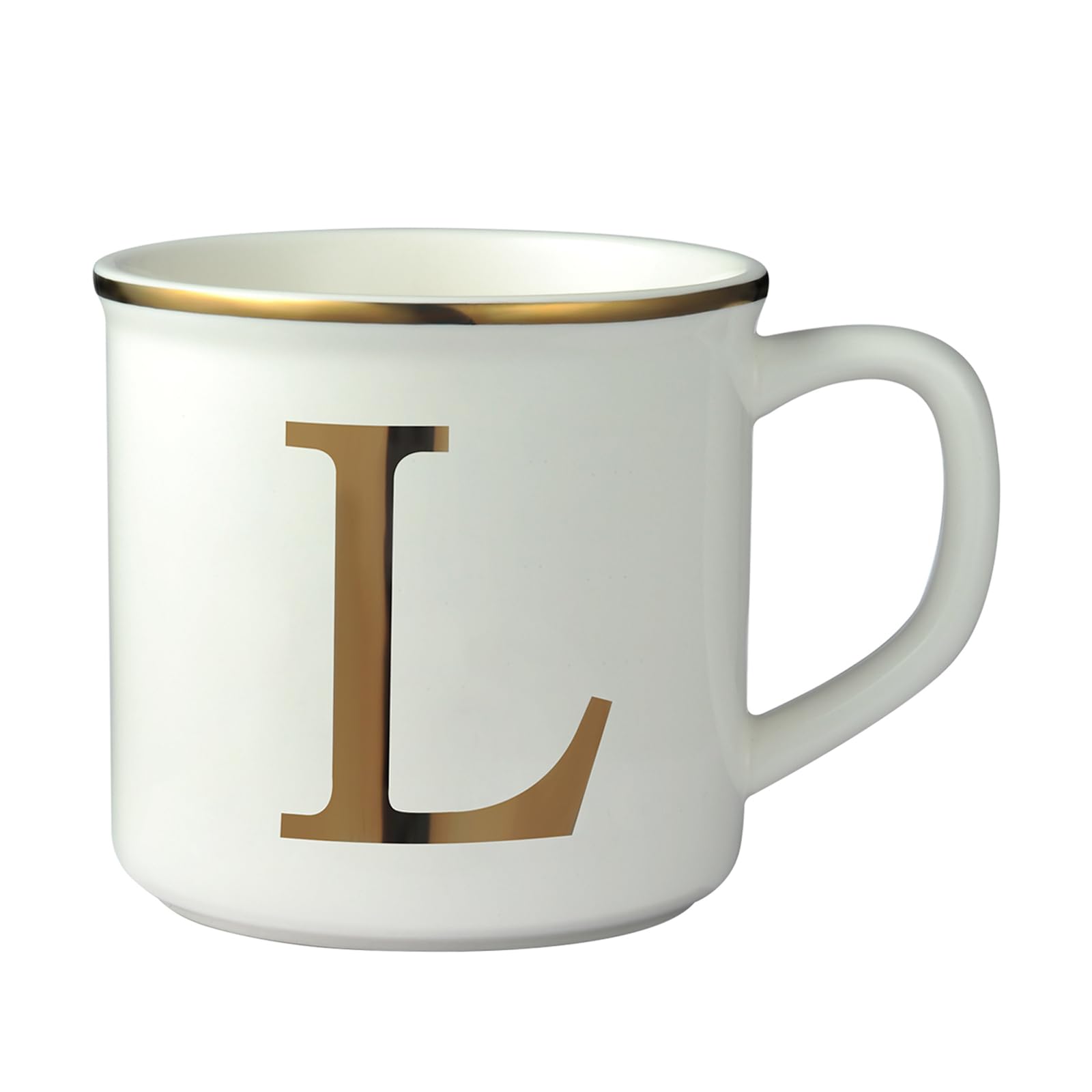 Amazon.com: Miicol Ceramic Coffee Mug 16 oz, Monogram Coffee Cup, Golden  Initial Tea Mug, Personalized Tea Cup, Unique Gift, Large Mug for Home,  Office, Letter L : Home & Kitchen