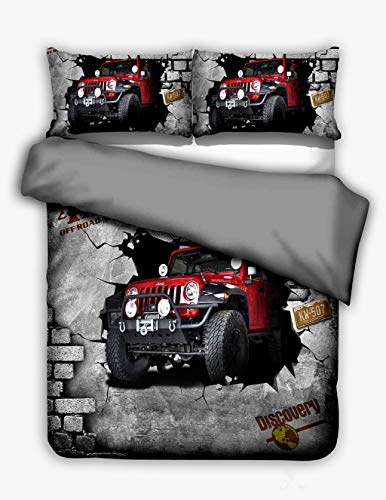 Abojoy Decor Duvet Cover Set, Jeep 4X4 Vehicle One Click ...