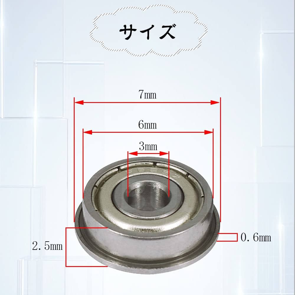 Amazon | IWALT フランジ玉軸受 ボールベアリング ベアリング