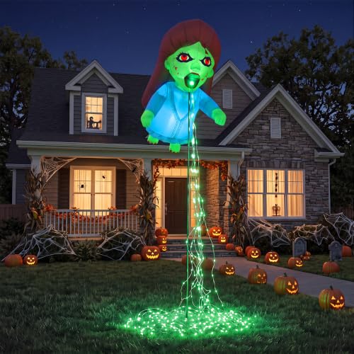 12.8FT Green Floating Ghost Doll Halloween...