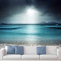 Wall Mural Sunset Sunrise Background Nature Scenery Removable Self-Adhesive Wallpaper Wall Decoration for Bedroom Living Room - 66x96 inches