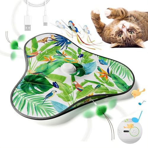 Jouet interactif pour chat contre l'ennui avec teasers rechargeables - 2