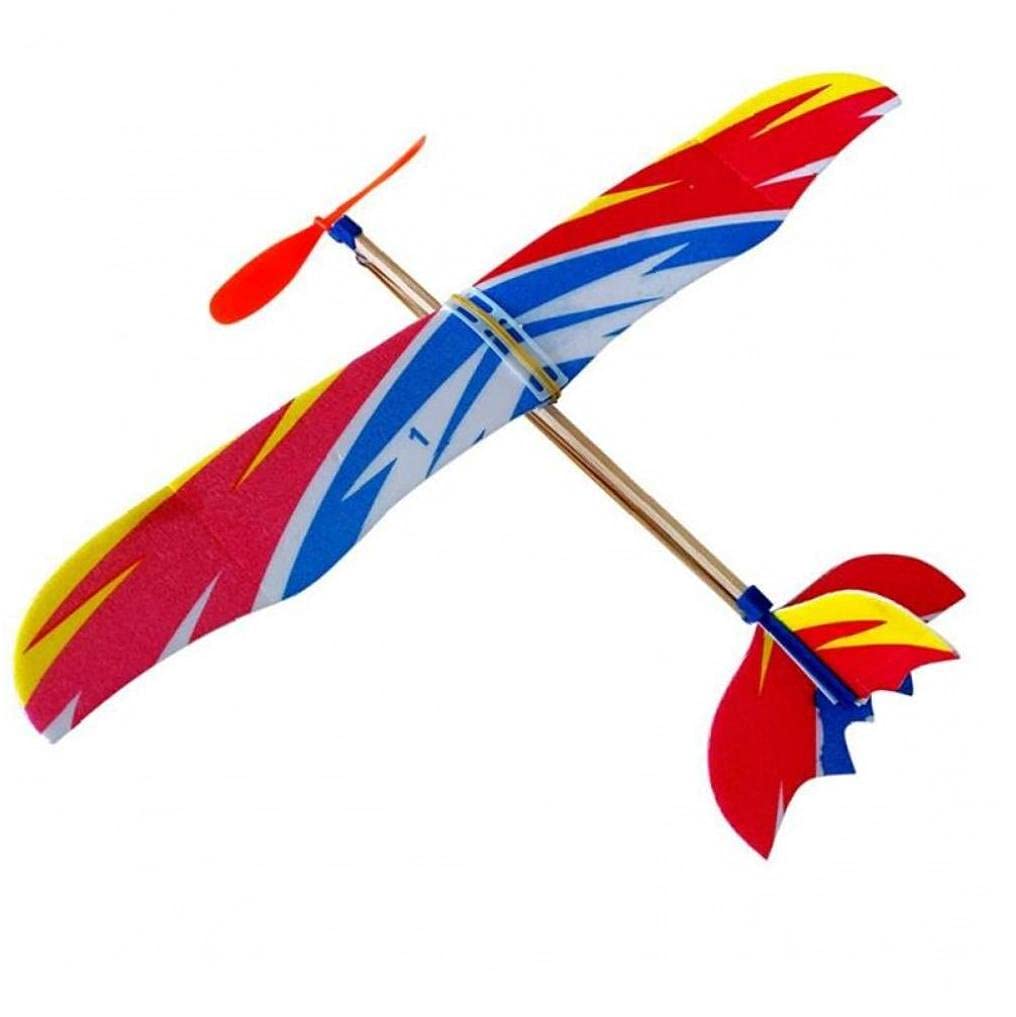 Glider Planes Elastic Rubber Band Powered Diy Foam Plane Model Kit Aircraft Flying Model Toys