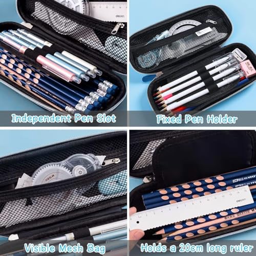 Image of Royals hub Canvas 3D Cover Eva Universe Astronaut Theme Pencil Case, Large Capacity Pencil Pouch Bag, Compass School Pouch Organizer For Students, Premium Stylish Pen Holder (Multicolor)