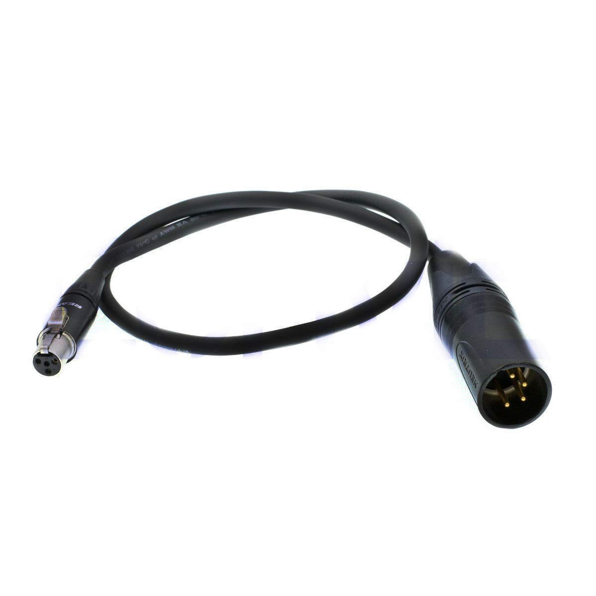SZRMCCTV Logic VFM Monitor Alphatron EVF Power Cable XLR 4 Pin Male to Mini XLR 4 Pin Female (Straight XLR 4 Pin)