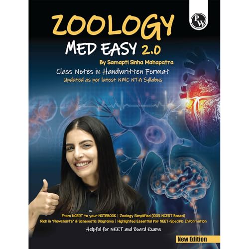 Image of PW Zoology Med Easy 2.0 For NEET and Board Exams 2025-26 | Flowcharts, Schematic Diagrams l Samapti Sinha Mahapatra Handwritten Notes [Paperback] Samapti Sinha Mahapatra