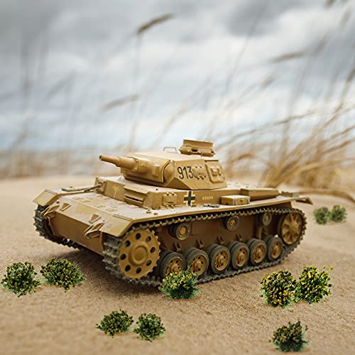 Honoson 56 Pieces Miniature Green Bushy Tufts Lowland Shrubs Tuft Terrain Model Kit for Train Landscape Railroad Scenery Military Layout Model Gaming Terrain Scale Train Accessories - Image 5