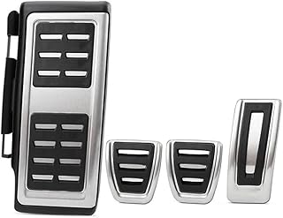 TYUMGXIAO Car Pedal Cover for Skoda Kamiq Combi Scala Octavia Rapid Superb Karoq Kodiaq 2017-2024, Accelerator Pedal Brake Clutch Pedal Foot Pedal Stainless Steel Pedal Pads Pedal Pad Accessories