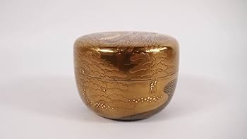 Amazon.co.jp: 日野拓也 住吉蒔絵 内梨地 平棗 棗 木製 共箱