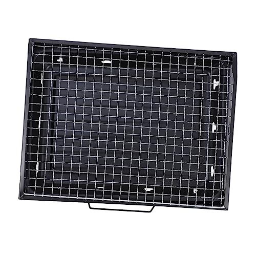 WEKADRIN Pc 1 Parrilla Cocina Caliente Parilla Brochetas Portátil Carbón Tostado Horno Cesta Exterior Estofado Barbacoas Portatiles De Gas Herramienta De Barbacoa Black Acero