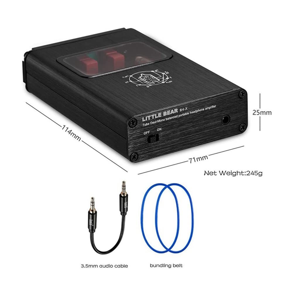 Energetic B4-X Amplificatore per Cuffie Portatile Dual-Mono con Tubo Un Vuoto Amplificatore Audio Stereo Bilanciato Dual-Mono Amplificatore per Cuffie Audio Spina Europea