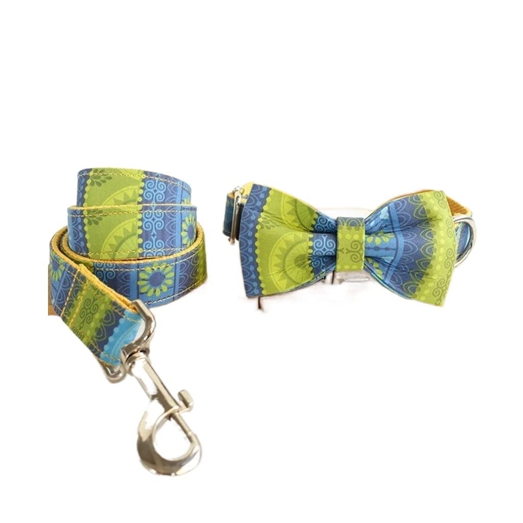 Morbido Guinzaglio Per Cani Collare Per Cani In Poliestere Con Fiocco Per Guinzaglio Per Animali Domestici Regolabile Fissaggi In Metallo Antiscivolo Flexi(49-55cm)