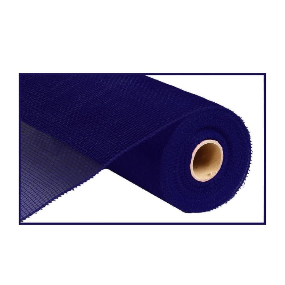 10 Inch x 30 Feet Deco Poly Mesh Ribbon - Navy Blue Non Metallic : RE130219