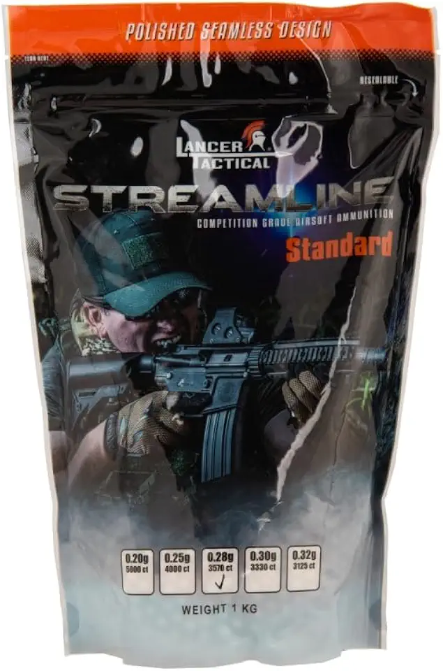 Lancer Tactical Streamline 6mm Airsoft BBs 0.25-0.32 g