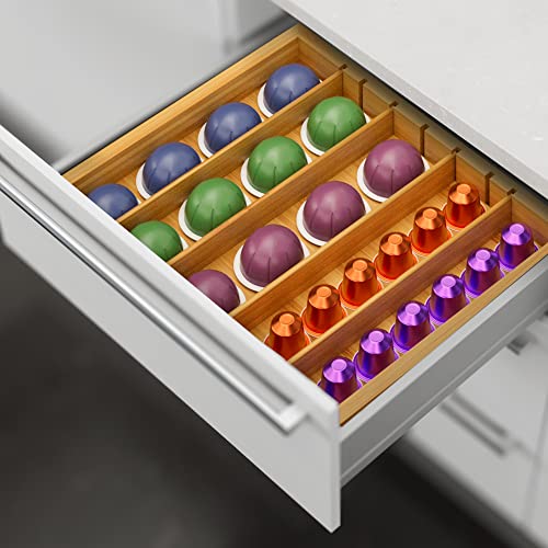 Minboo Bamboo K Cup Holder For Drawer Or Countertop Coffee Pod Holder 25-36 K Cup Pod Storage Tea Bag Organizer Storage For Coffee Station Home Office And Kitchen (Bamboo) #TOP3