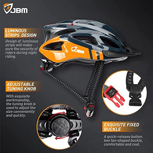 JBM Bike Helmet Lightweight - Adult Bike Helmet for Men, Bicycle Helmet for Women, Bike Helmets for Adults Bikes Helmets Adult Cycling Helmets Men’s Bike Helmet Women’s Helmet with Visor, Adult Helmet