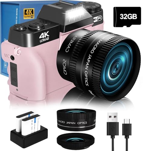 2024 Upgrade VJIANGER Digital Camera for Photography Vlogging Camera for YouTube with WiFi, 180°...
