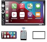 Double Din Car Stereo, 7 Inch Car Stereo with Bluetooth Compatible with Apple Carplay and Android Au