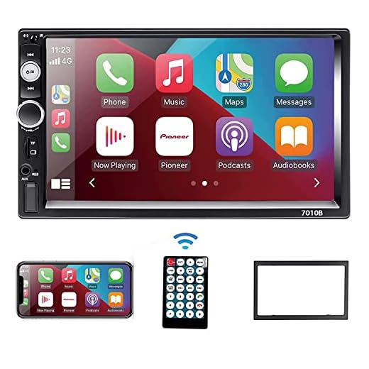 Double Din Car Stereo, 7 Inch Car Stereo with Bluetooth Compatible with Apple Carplay and Android, Car Audio Receivers with FM Car Radio,HD Touchscreen.