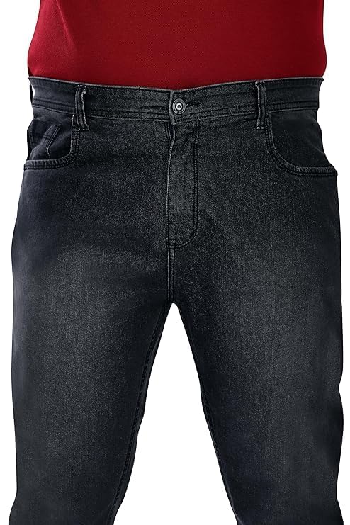 Image of Pluss Tribe - Plus Size Jeans for Men - Denim Jeans - Ideal for Casual, Office Available Sizes : 40 to 52
